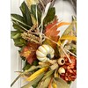21" Diameter Fall Front Door Wreath with Cream Pumpkins, Fall
