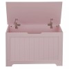 SEGAWE Toy Box Lift Top Pink 2 Safety Hinge Wooden