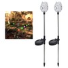2Pcs Garden Solar Lights LED RGB Fast Charging Petal Design