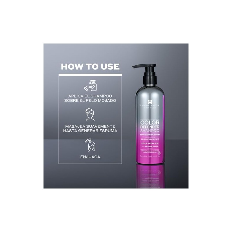 MARTHA DEBAYLE Shampoo COLOR DEFENDER. Protección extrema para el cabello
