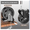 2 inch Casters Set of 4,Threaded Stem Caster Wheels -