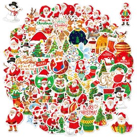 200 DIY Christmas Erasers, Children's Colour Stickers, Gift Cards, Scrapbook