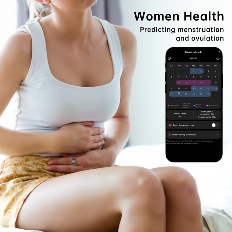 Smart Ring Health Tracker for Women & Men, No App