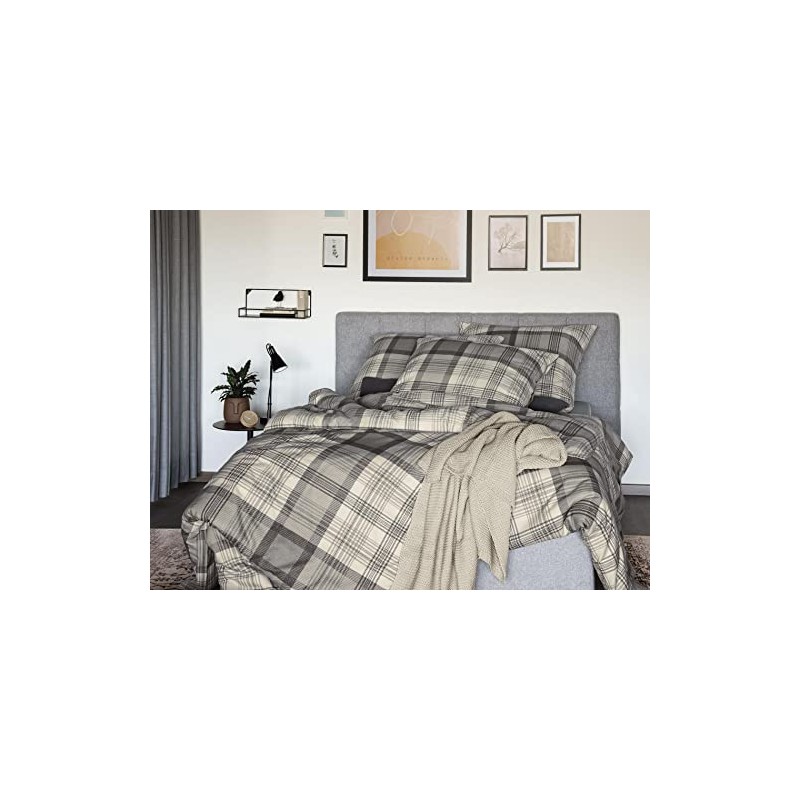 Irisette Elegant Flannel Bed Linen Set Alpaca 8412 Grey 135
