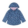 Carter's Girls' Fleece Lined Midweight Jacket, Navy Dots, 5/6