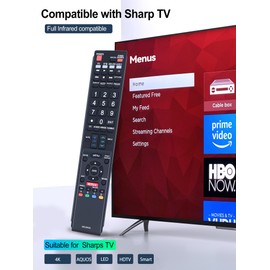 GB118WJSA Replacement TV Remote Control for Sharp Television Fit for Sharp AQUOS TV GB004WJSA GB005WJSA GA890WJSA GB105WJSA GA935WJSAE