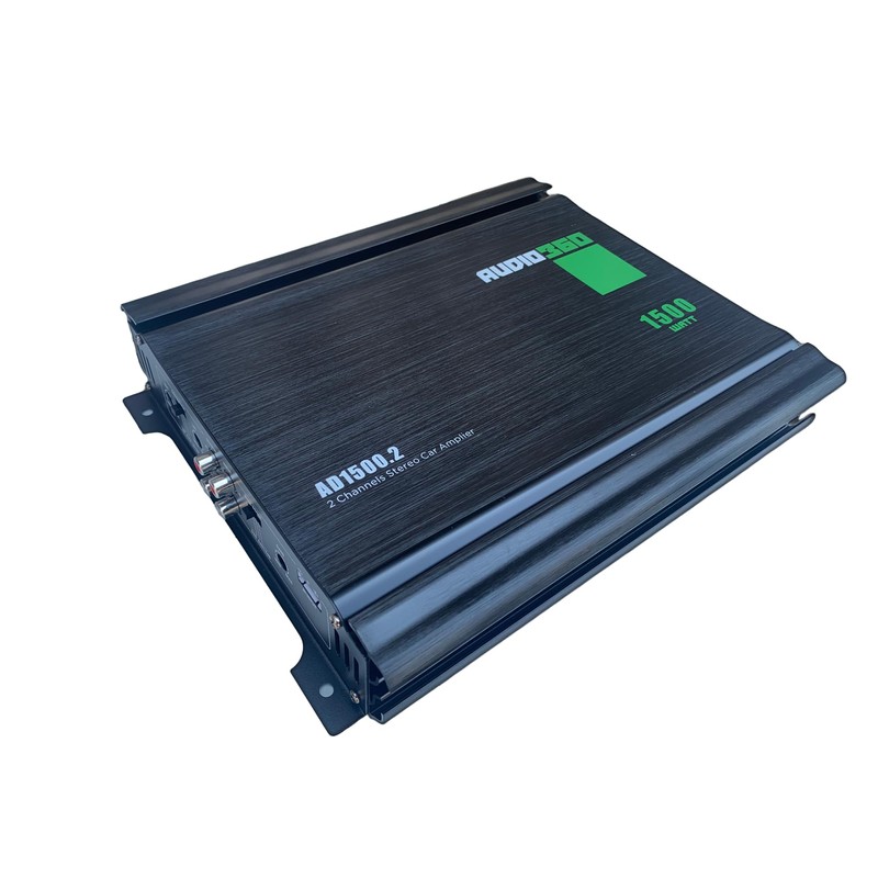 Audio360 AD1500.2 2-Channel Car Amplifier Bundle, 1500W Max Power, Includes