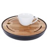 Bamboo Tea Tray, Portable Round Dry Tea Tray, Multifunctional Tea