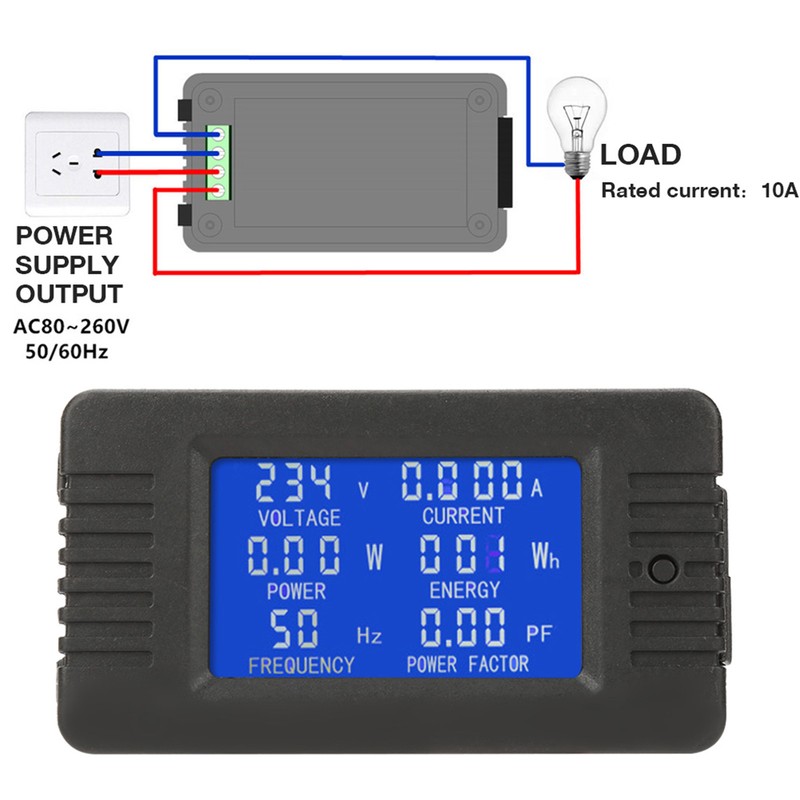 PEACEFAIR PZEM-020 AC Multifunction Digital Meter Power Energy Voltage Current