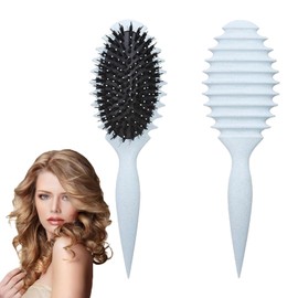 Aicerous® Neu Define Styling Brush, Lockenbürste, Locken Bürste, Defining Brush, Bürste Locken, Stylingbürst, Weniger Ziehen Stylingbürste Haarbürste (Blau)