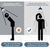 BRIGHT SHOWERS Brass Shower Arm Extender for Rain and Handheld