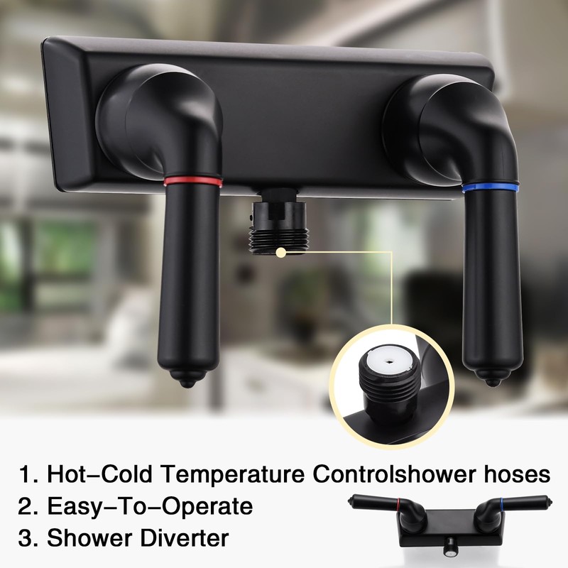 Camper Shower Dual Faucet, RV Shower Faucet Replacement,RV Shower Faucet