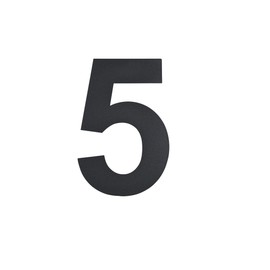 Stainless Steel House Numbers, 4-Inch, Floating Design, Weatherproof, Easy Install Mailbox Number/Home Address Number for Outside Use (Black, Number 5)