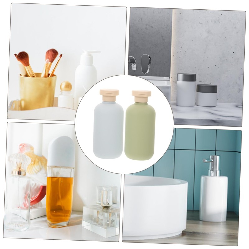 Healeved 2pcs Leakproof Travel Shampoo Bottles Avocado Squeeze Bottles Refillable