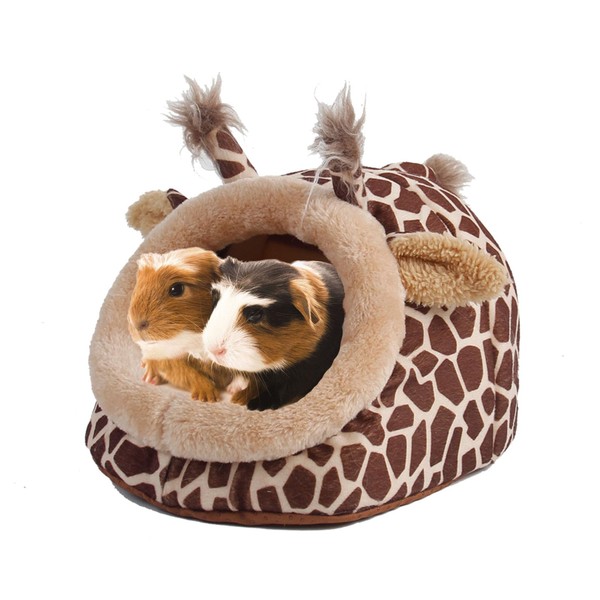 ABLAZEZAI Guinea Pig Bed with Mat, Hamster Soft Hideout House,