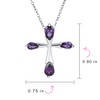 Bridal Christian Religious Simulated Gemstone Purple Amethyst Cubic Zirconia AAA