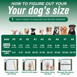 Aokown Dog Shoes for Small Dogs, Anti-Slip Dog Boots for Winter Snow, Hot Pavement, Dog Booties & Paw Protectors for Hardwood Floors Size 1