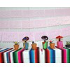 Mexican Banner Flags Light Pink Papel Picado Over 60 feet