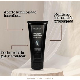Nuestra Tierra Cosmética Mascarilla Turmalina en Crema, Desintoxicante, Iluminadora y Oxigenante, 100 g