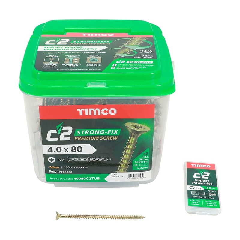 Timco - C2 Strong-Fix Multi-Purpose Premium Screws - PZ -