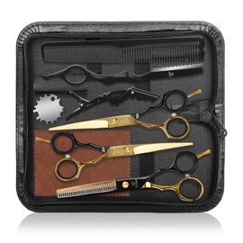 ETHTXE Professional Hair Cutting Scissors, 6.5" Barber Scissors Stainless Steel Salon Thinning Shears, Multifunctional Straight Shears for Home, Salon, and Barber Use – Ideal Gift for Family & Friends