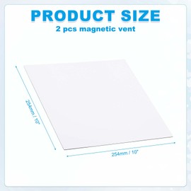 sourcing map 2 Pcs Magnetic Vent Covers, 10" x 10" Square Air Vent Covers Standard Air Register Cap for Wall Floor Ceiling HVAC Fireplace Furnace, Black and White