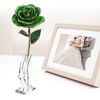Forever Green Rose 24K Real Artificial Flower with Leaf and