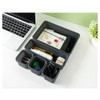 Gonice 18 PCS Black Desk Drawer Organizer Tray, Interlocking Drawer