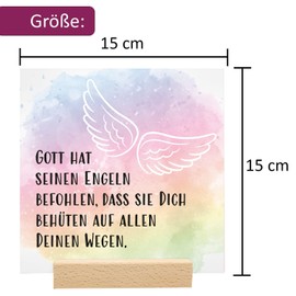 Gift Communion Confirmation Christening I Sign Blessing I Boy Girl Neutral - Angel Motif I dv_1372