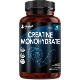 Creatine Monohydrate Capsules 3000mg - 360 Creatine Capsules (3 per Serving) 4 Months Supply- Exercise Workout Gym Supplement for Men & Women - Creatine Monohydrate Powder Capsules - UK Made