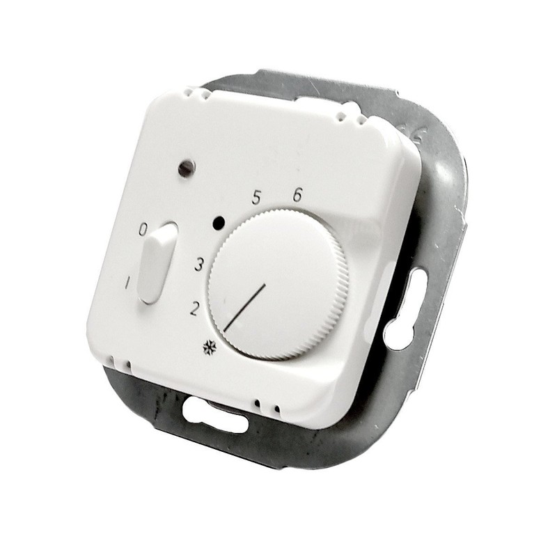 Room Temperature Controller 230 V with On/Off Switch, Alpine White,