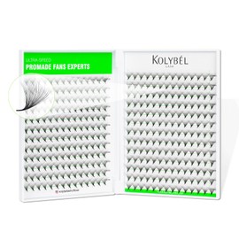 Kolybel 400 Premade Fans Eyelash Extensions 40D 8-15mm Mixed Length Promade Lash Fans C Curl Premade Fans Pointed Thin Base Handmade Volume Premade Lash Extensions Fans(40D,0.03-C-8-15MM)