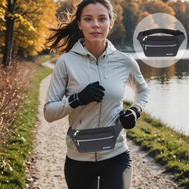 MeYouRow.C Belt Fany Pack For Men Women,Small Waist Bag High Capacity Storage For Keys, Perfume,Purse, Phone;Crossbody Bags Suitable Running, Hiking, Cycling, Gym, Walking The Dog Etc.(Black)