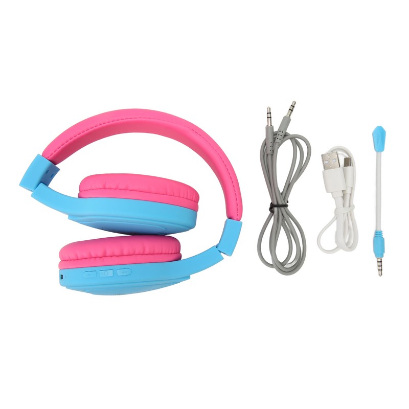 Bluetooth Kids Headphone Stereo Noise Reduction RGB Light Foldable Children