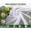 2-Pack White PE Garden Netting with Drawstring, Protective Mesh Covers