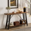 GAZHOME Console Table with Storage Shelf - Industrial Style Sofa