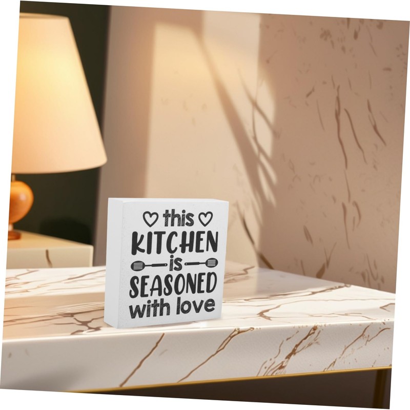 ULTECHNOVO Rustic Wooden Home Sign Tabletop Plaque Stylish Kitchen Decor