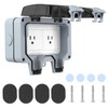 QWORK Heavy-Duty Outdoor Electrical Socket Cover - Wall Plug Socket