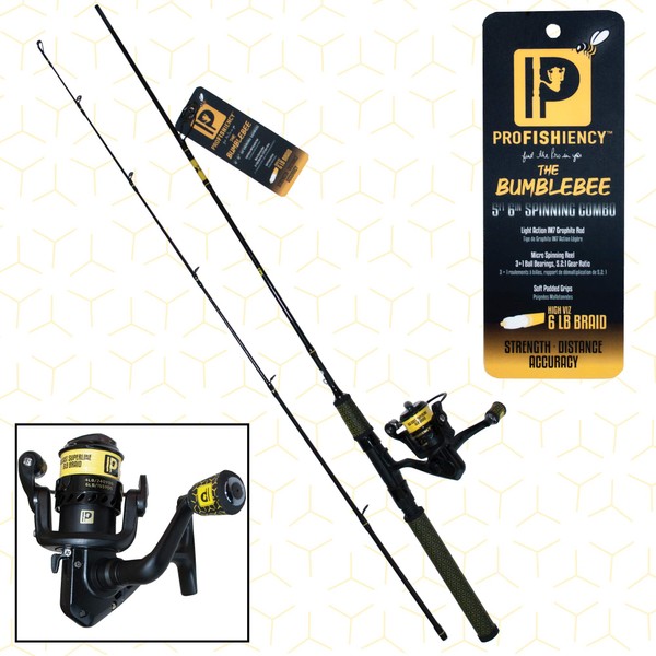 ProFISHiency 5'6" Spinning Combo, IM7 Graphite Rod, Micro Spinning Reel
