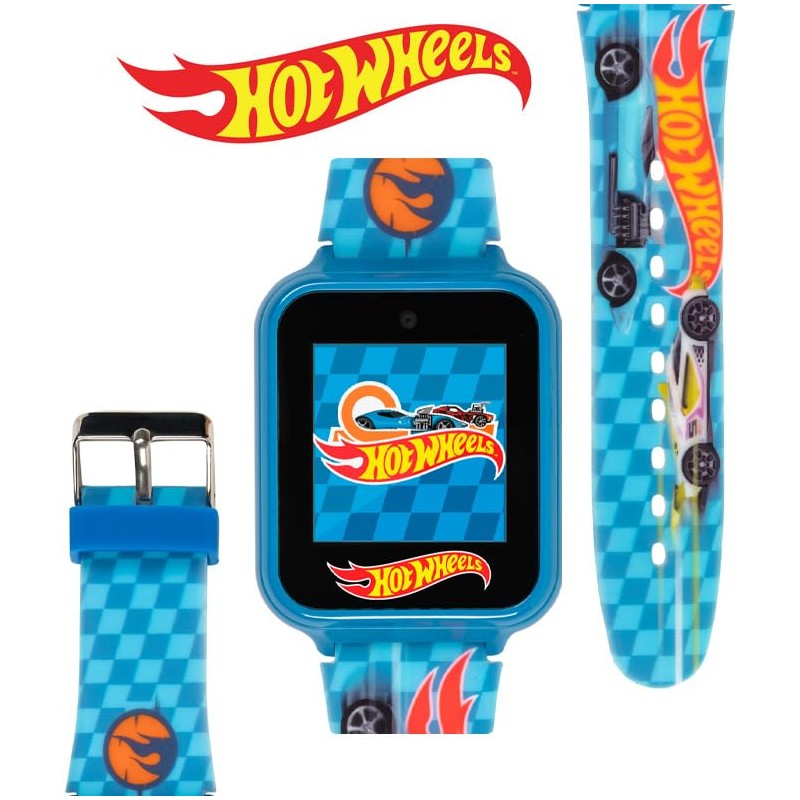 Hot Wheels Interactive Kids Smartwatch – Touchscreen Watch with Camera,
