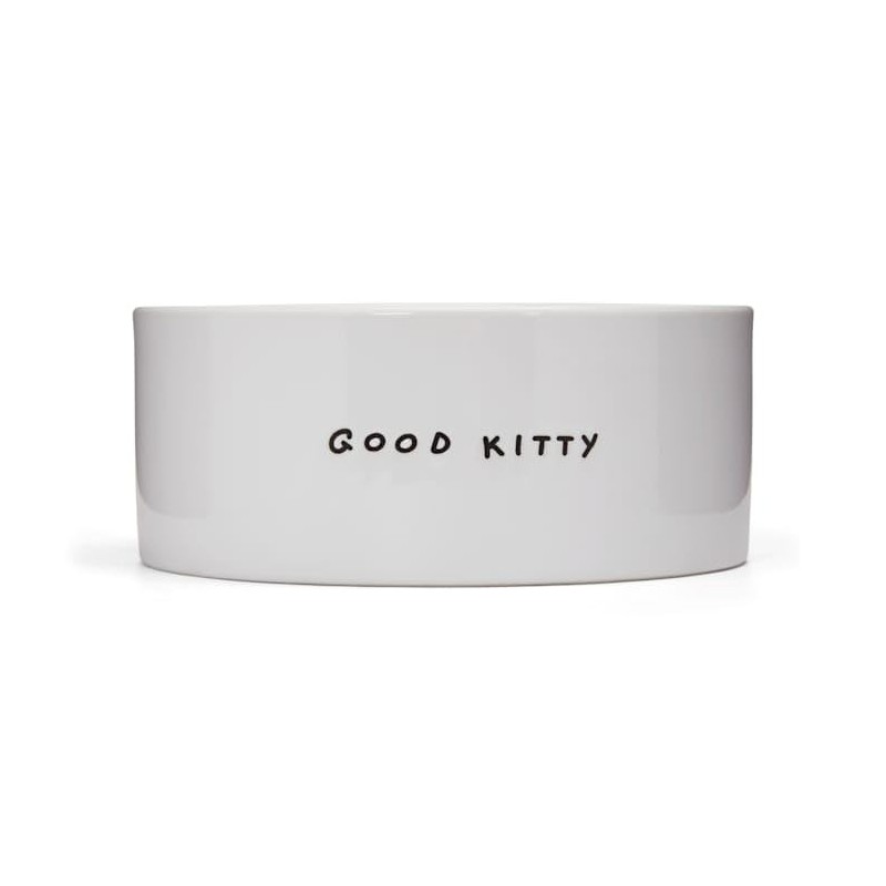 EveryYay Dining in Good Kitty Ceramic Cat Bowl, 3 Cup