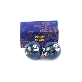 lachineuse Qi Gong Traditional Health Balls, Panda Bleu, 10x6x5cm