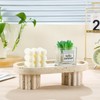GlikCeil Natural Travertine Oval Tray with Legs 10 Inches Marble