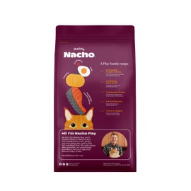 Made by Nacho Bone Broth Infused Dry Cat Kibble - Sustainably Caught Salmon and Pumpkin - Premium Grain-Friendly Cat Food 4lb Bag, Limited Ingredients