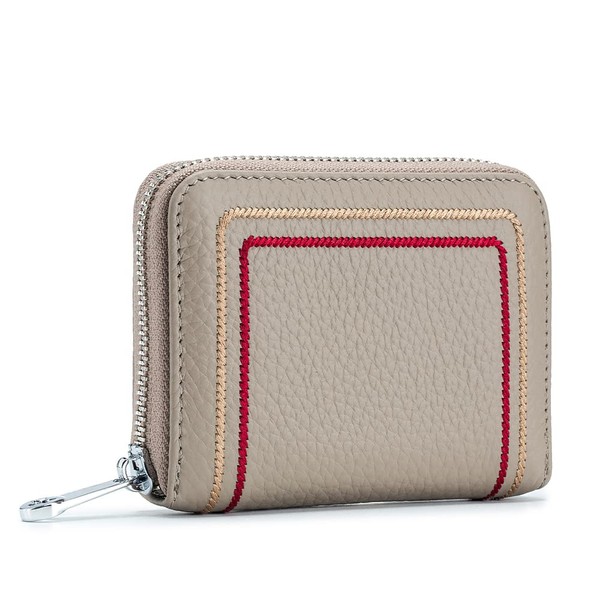 vione Women's Leather Wallet, RFID Protection Wallet with Zip and