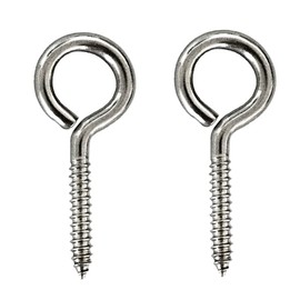 IDEALSV Screw Eyes (304) Stainless Steel 2 Inch Screw Hooks Heavy Duty Screw in Hooks Ring 40 Pack