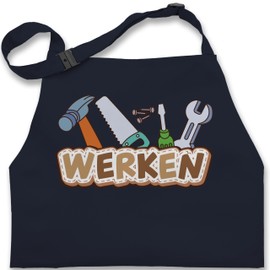 Shirtracer - Children's Apron for Boys and Girls - and Painting Apron - Works Lessons Crafts, 1 Navy Blue