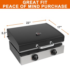 Upgraded Hinged Lid for Blackstone 1666 22 Inch Tabletop Griddle (2024 Model), Hard Cover Flat Top Lid Replacement Parts for Blackstone 2203 Original 22" Omnivore Tabletop Griddle