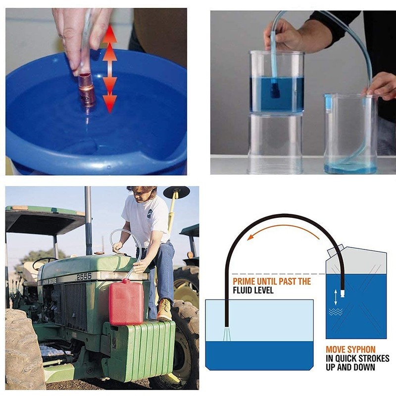nutmanel Syphon Tube Fuel Siphon for Gas/Water/Gasoline/Fuel Shaker Siphon Self