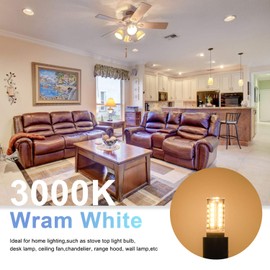 KLG E12 LED Candelabra Bulb 4W Equivalent to 40W T3/T4 E12 Candelabra Base Bulbs, Soft White 3000K for Ceiling Fan, Chandelier AC120V, Not Dimmable 6 Pack